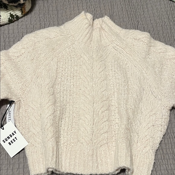 Sunday Best Cream Turtleneck Sweater - Picture 3 of 4